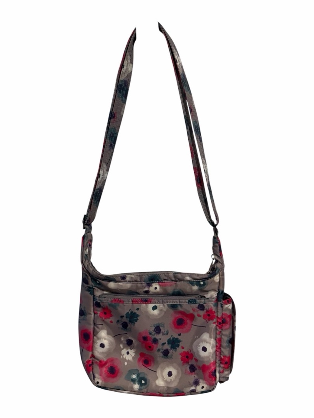 Lug Flutter Crossbody Bag Watercolor Pearl Lightweight Packable Grey Pink White - Picture 10 of 11